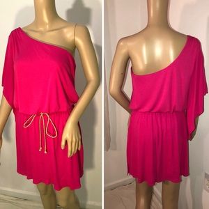 MILLY one shoulder mini dress